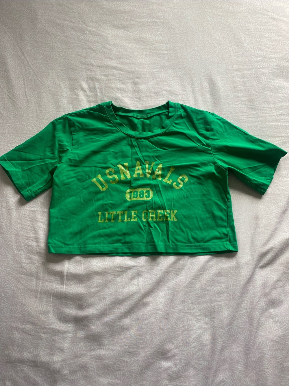Green Graphic Cropped Tee - Little Creek